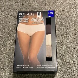 Buffalo David Bitton Super Stretch Hipster Pack - Brown, Cream, Black 5 pack new